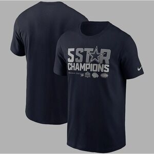 Nike Essential Dallas Cowboys NFL 5 STAR Super Bowl Champions Athletic T-Shirt M